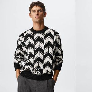 Mango Jacquard Sweater - Brand NEW - Medium